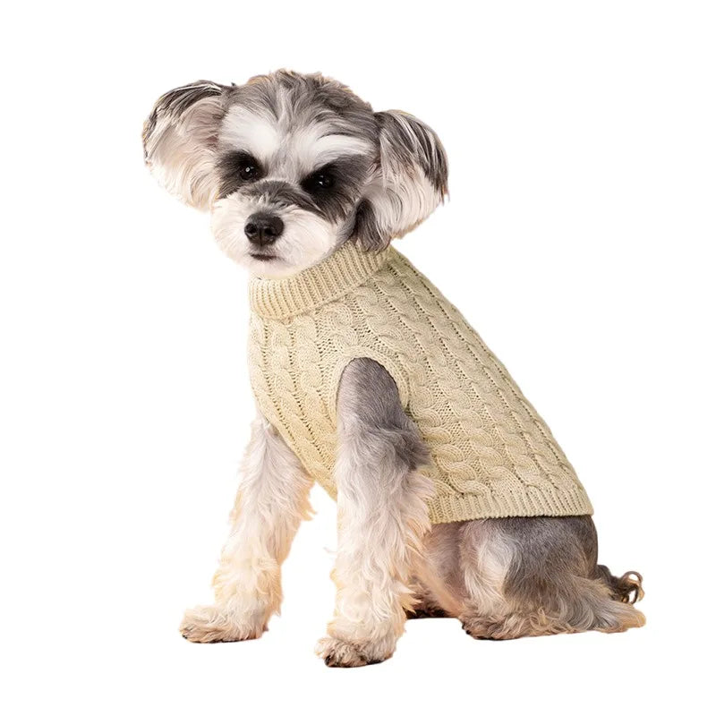 Cozy Cable-Knit Dog Sweater