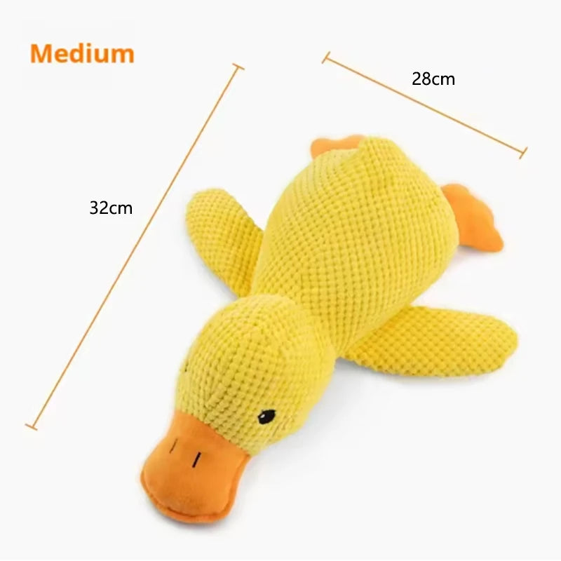Squeaky Duck Plush Toy for Pets