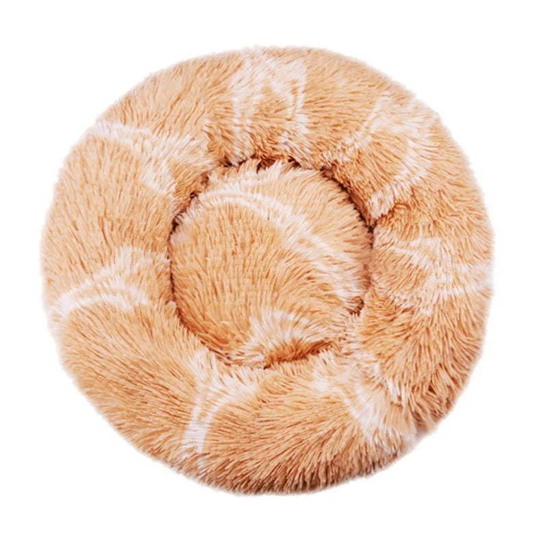 Fluffy Round Calming Pet Bed