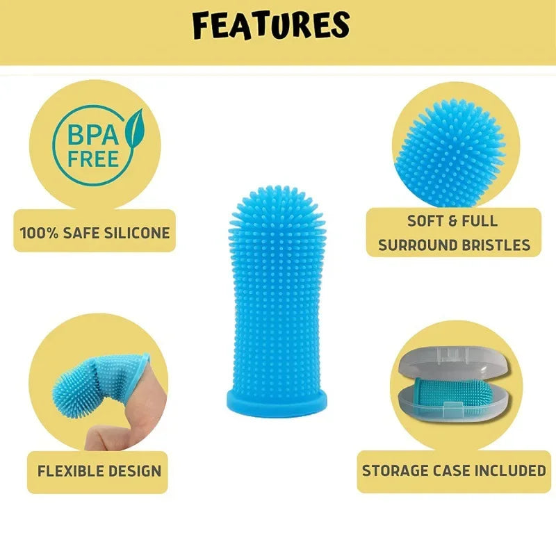 Pet Grooming Finger Brush Glove