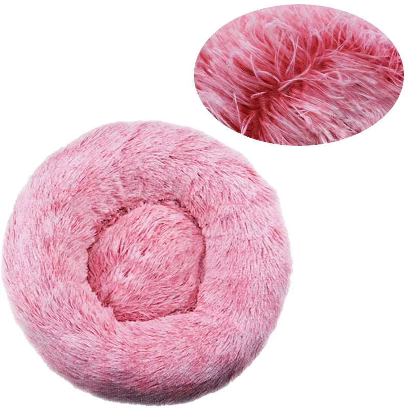 Fluffy Round Calming Pet Bed