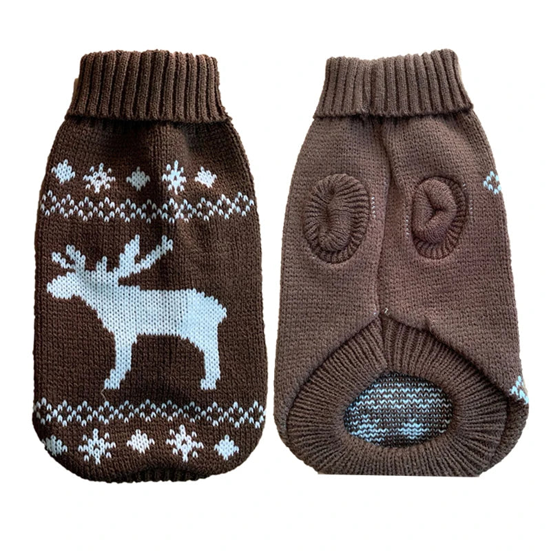 Reindeer Knit Pet Sweater