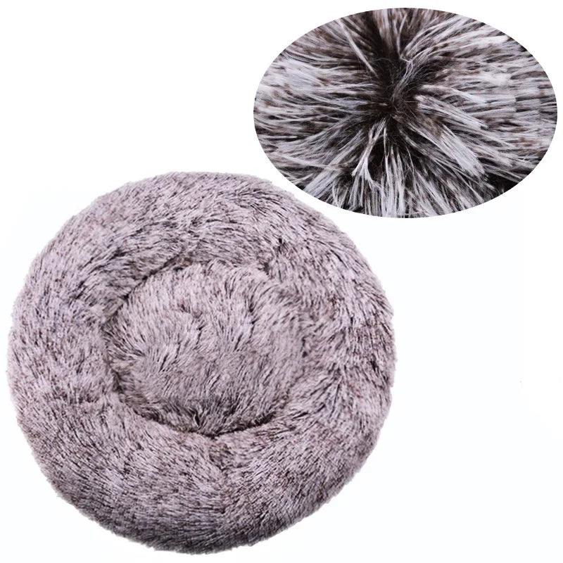 Fluffy Round Calming Pet Bed