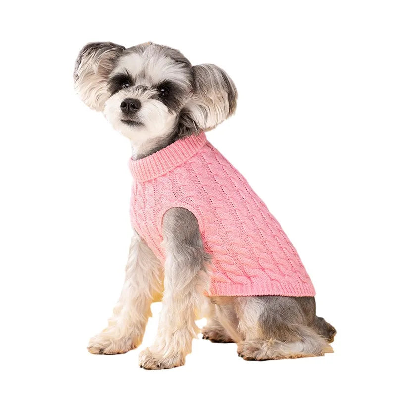Cozy Cable-Knit Dog Sweater