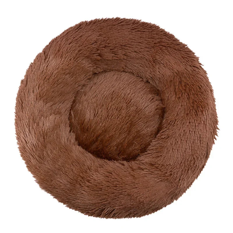 Fluffy Round Calming Pet Bed