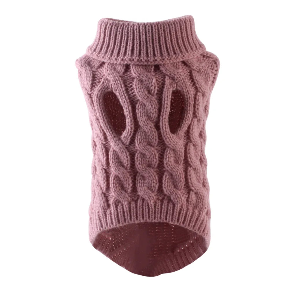 Cozy Cable-Knit Dog Sweater
