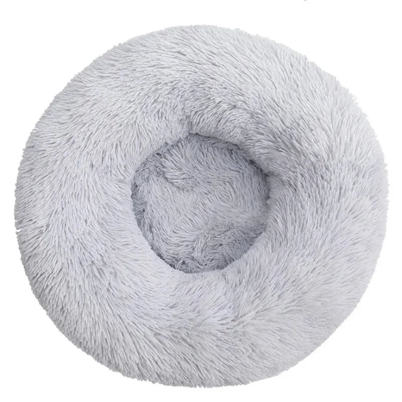 Fluffy Round Calming Pet Bed