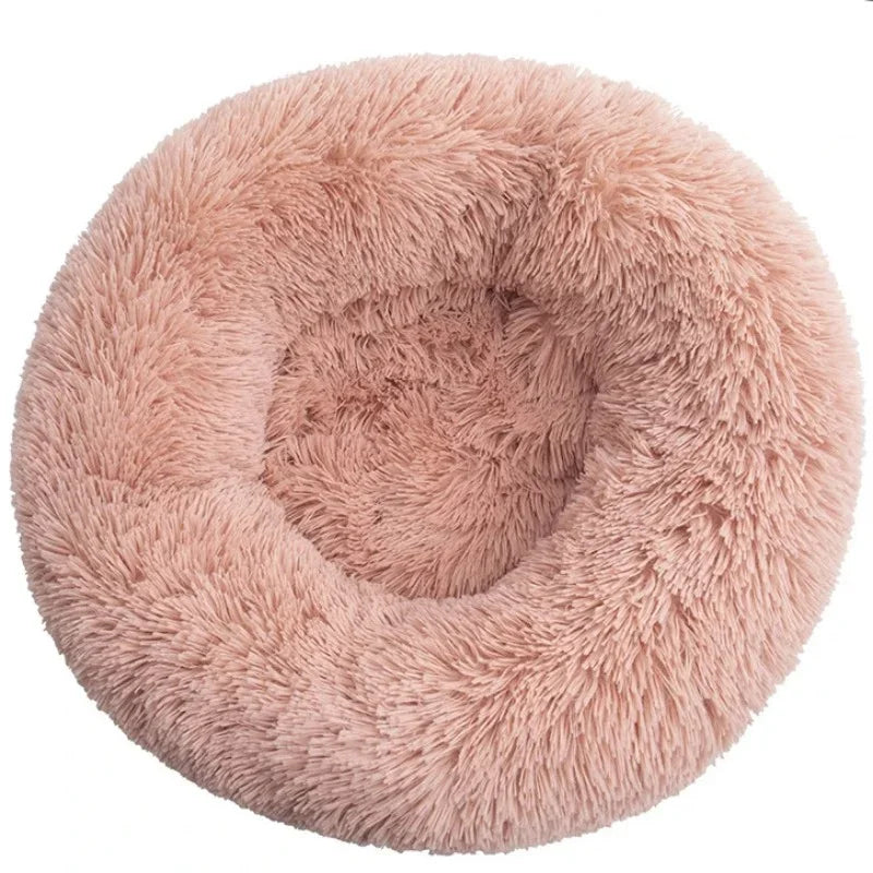 Fluffy Round Calming Pet Bed