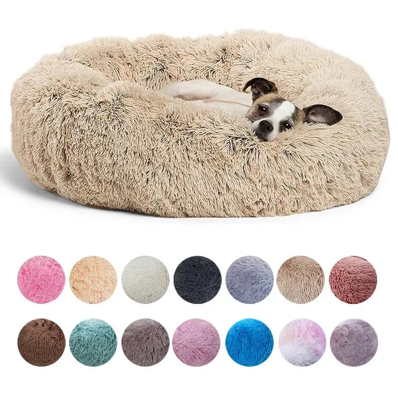 Fluffy Round Calming Pet Bed