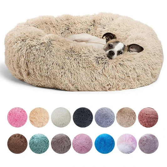 Fluffy Round Calming Pet Bed