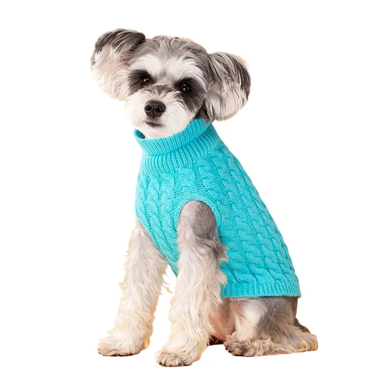 Cozy Cable-Knit Dog Sweater