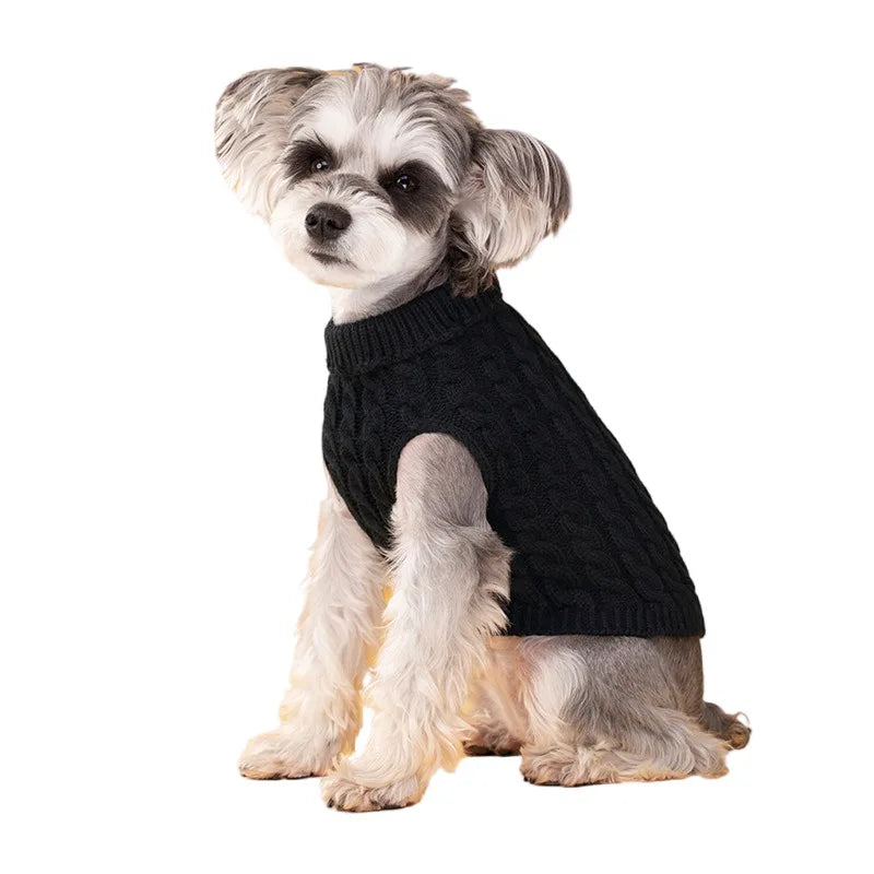 Cozy Cable-Knit Dog Sweater