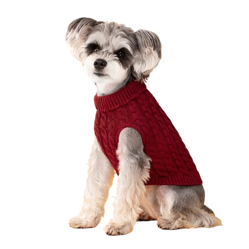 Cozy Cable-Knit Dog Sweater