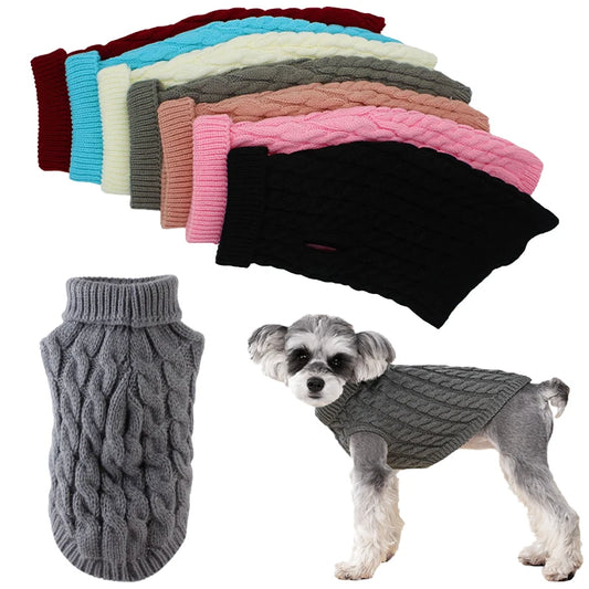 Cozy Cable-Knit Dog Sweater