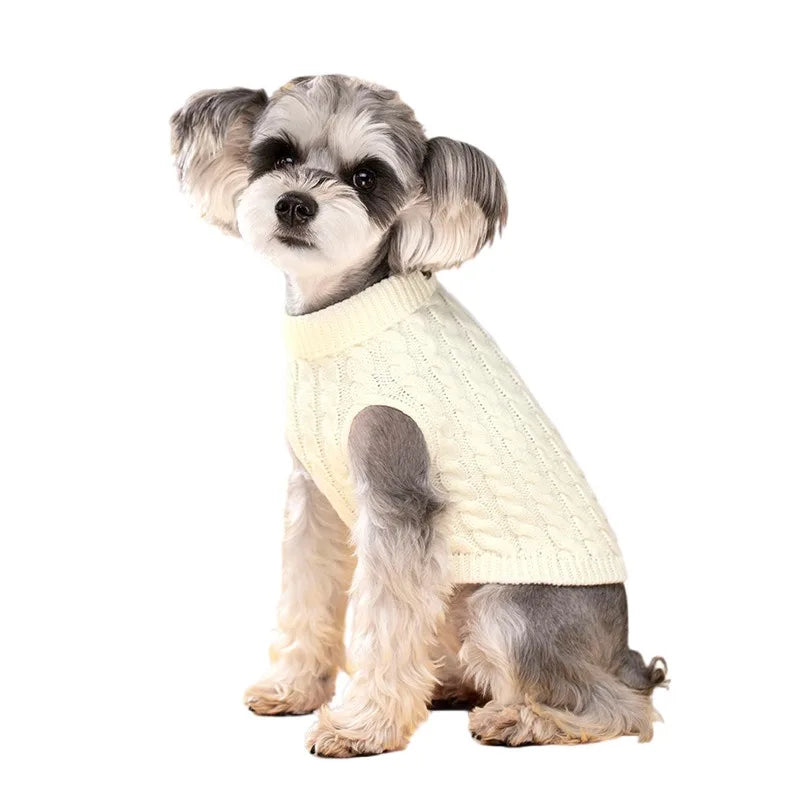 Cozy Cable-Knit Dog Sweater