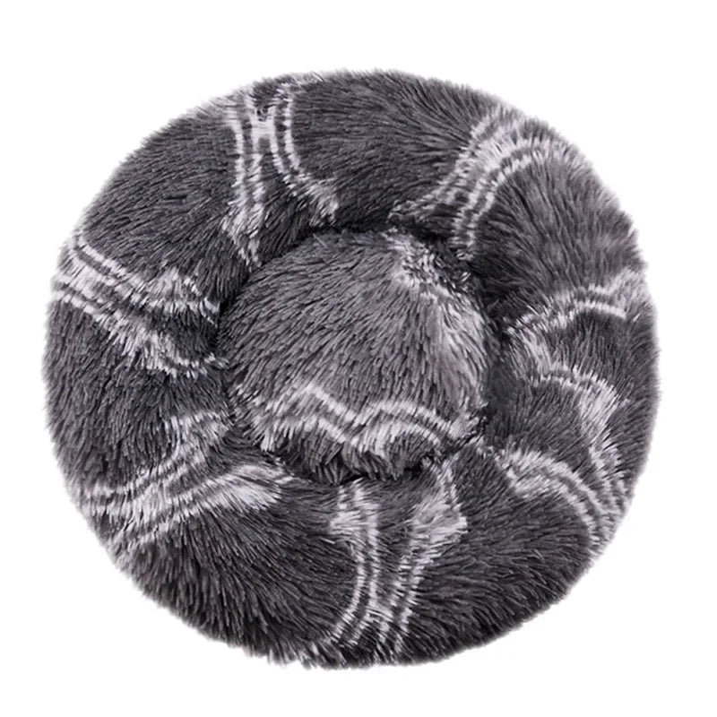 Fluffy Round Calming Pet Bed