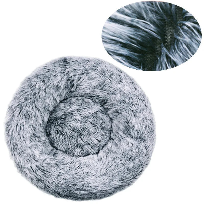 Fluffy Round Calming Pet Bed