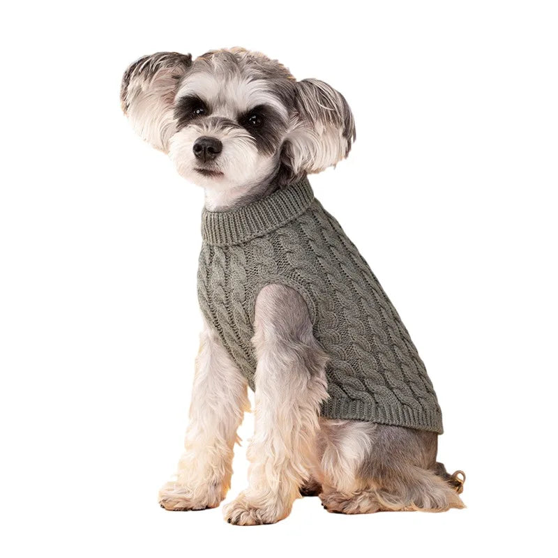 Cozy Cable-Knit Dog Sweater