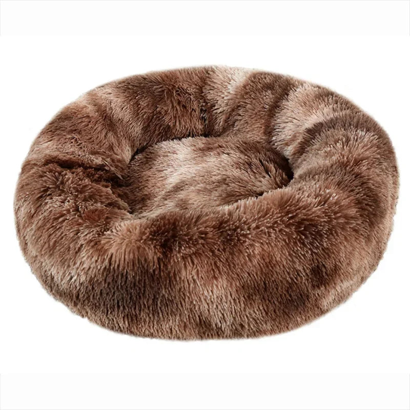 Fluffy Round Calming Pet Bed