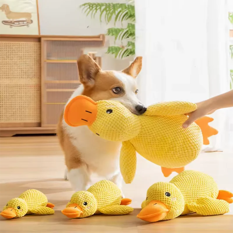Squeaky Duck Plush Toy for Pets