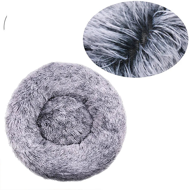 Fluffy Round Calming Pet Bed