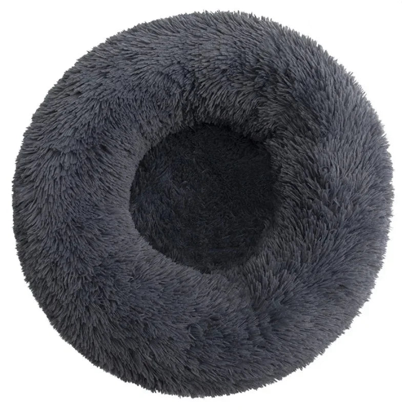 Fluffy Round Calming Pet Bed