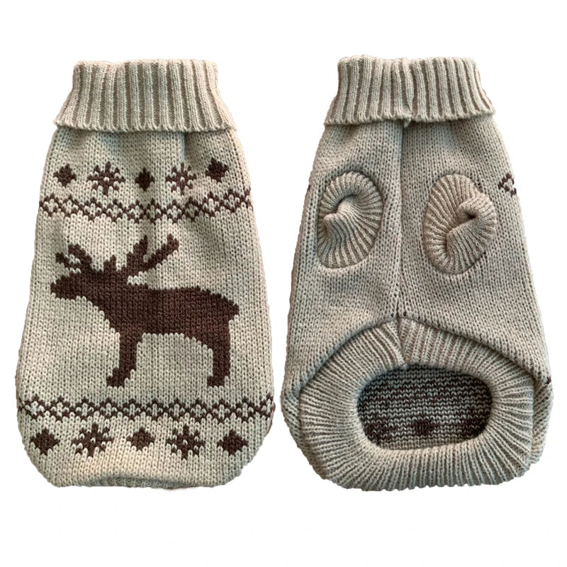 Reindeer Knit Pet Sweater