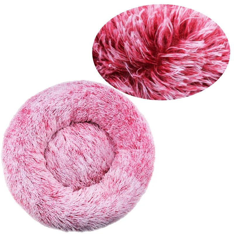 Fluffy Round Calming Pet Bed